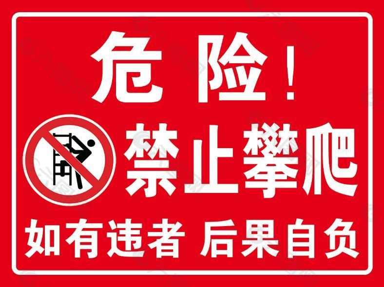 禁止攀爬安全展板设计
