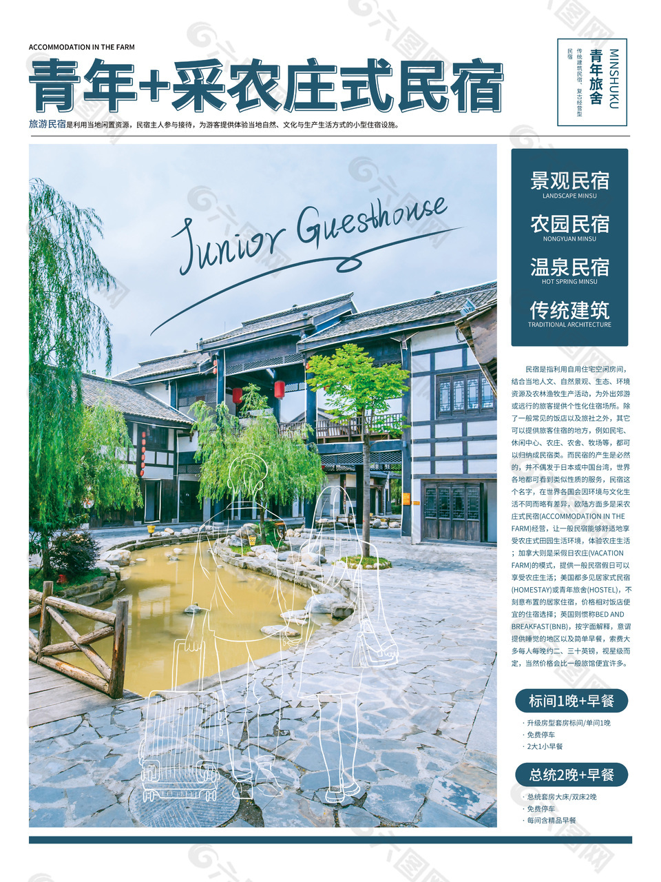 青年农庄式酒店海报