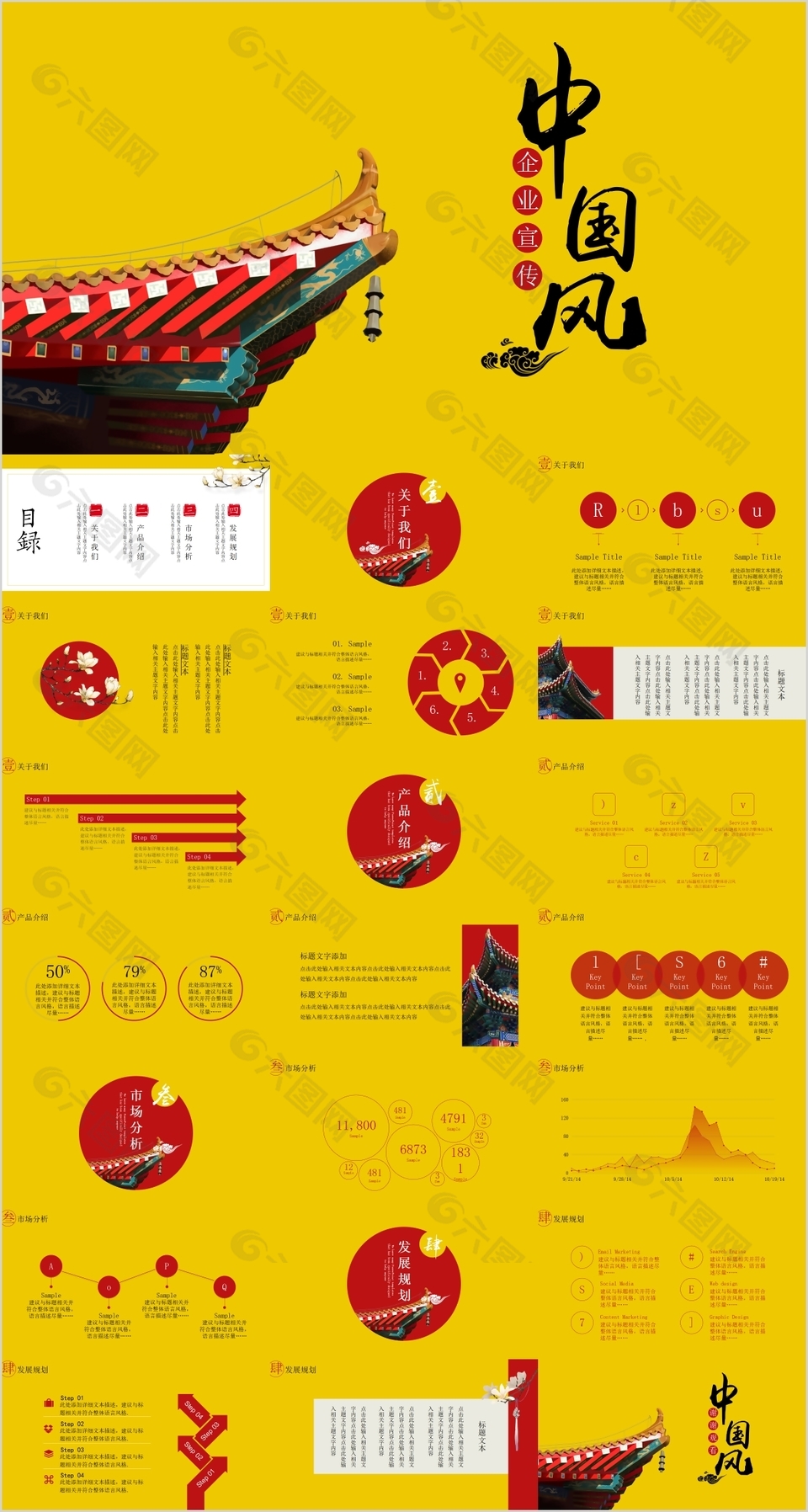 创意中国风企业宣传介绍PPT模板
