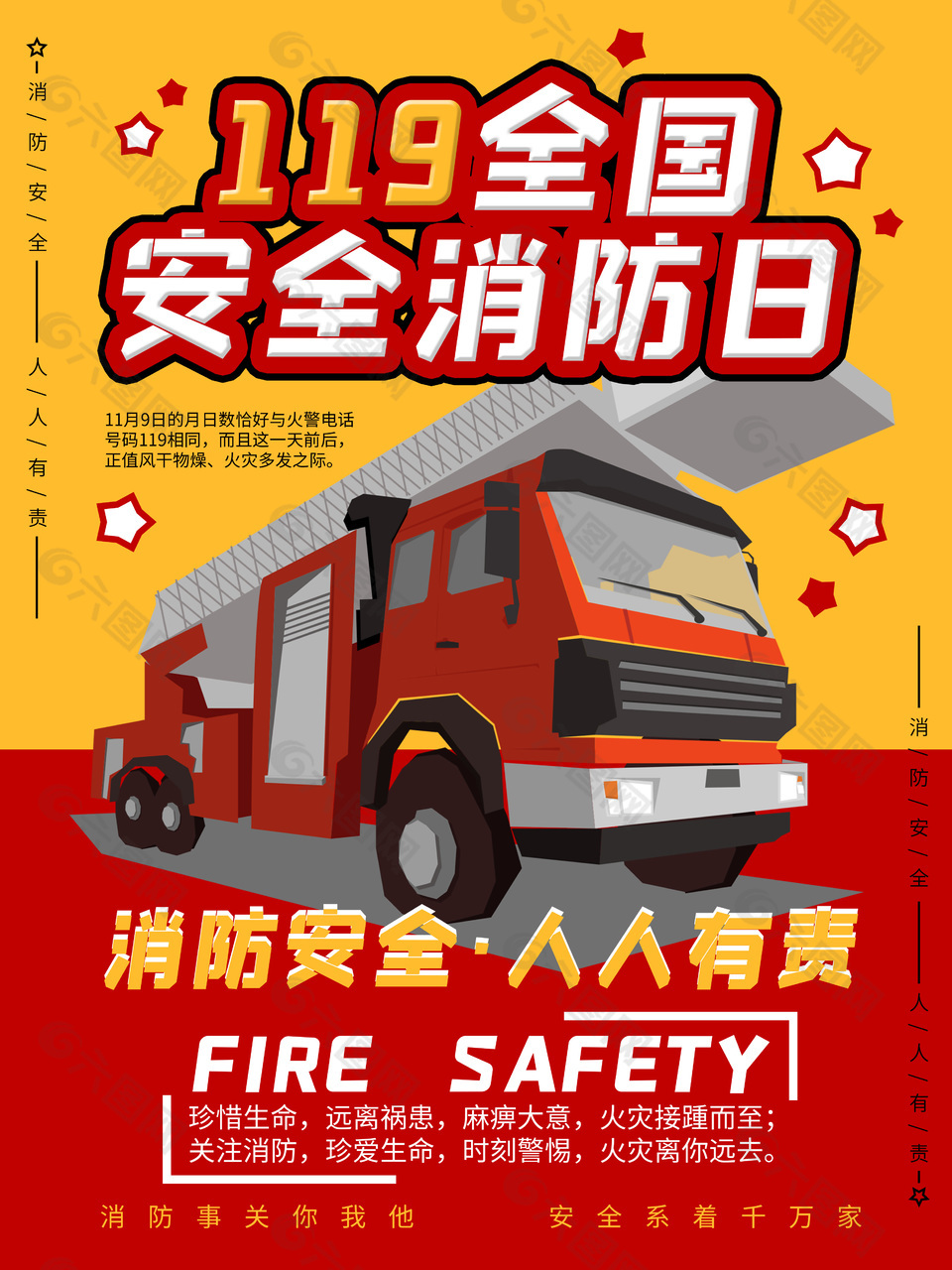 119全国安全消防海报