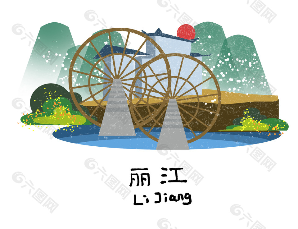 丽江古城标志性景点图片素材大全