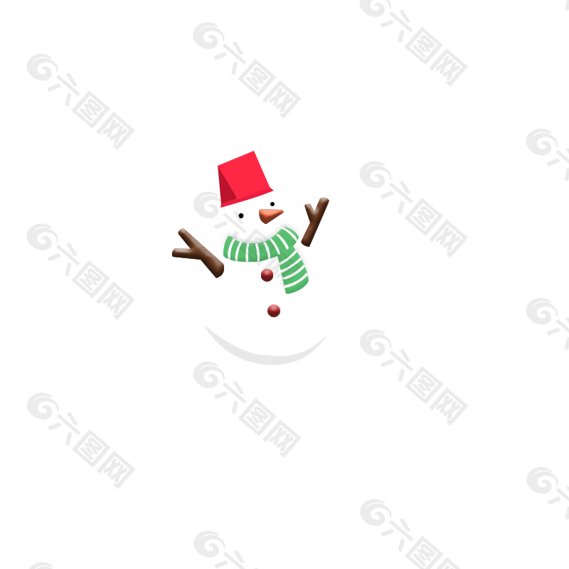 圣诞小雪人矢量素材