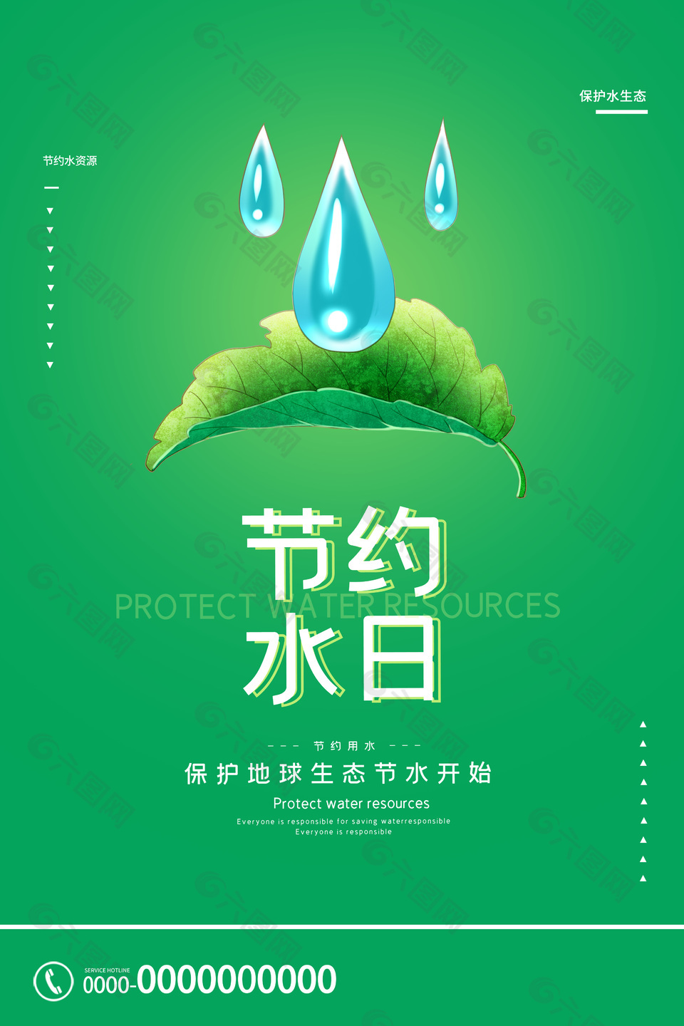 保护地球水资源海报