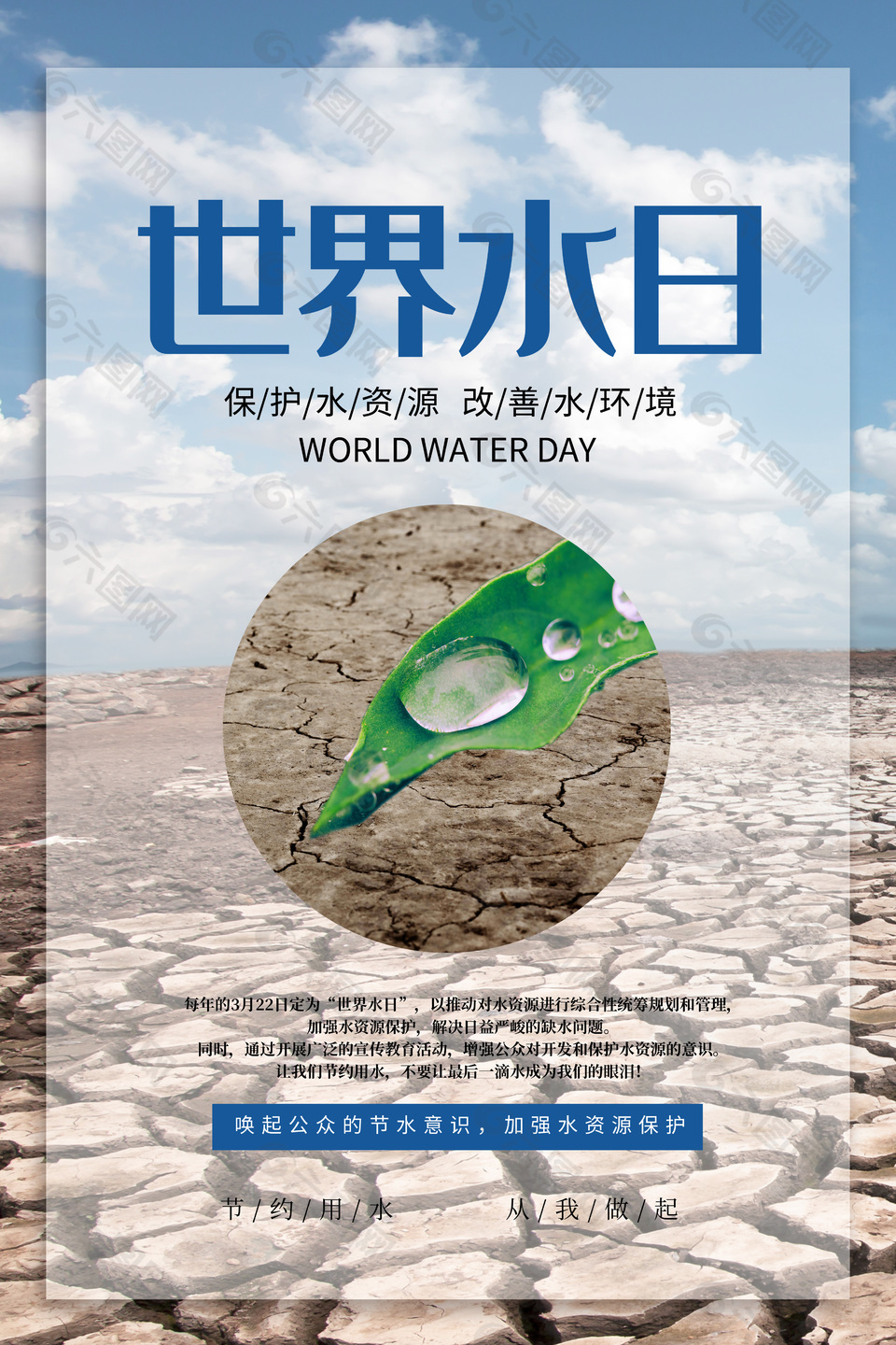 保护水资源海报设计
