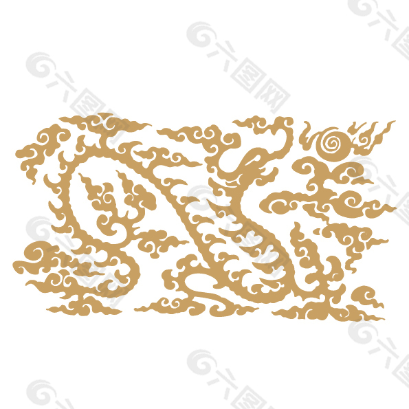 中式金龙纹样图案设计