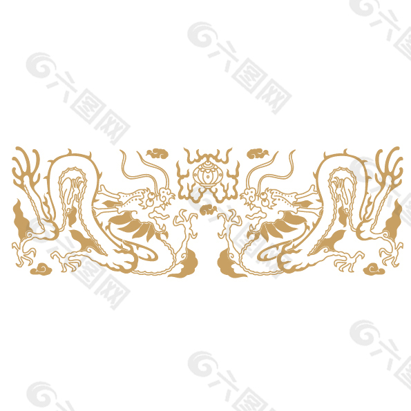 双龙戏珠龙纹设计