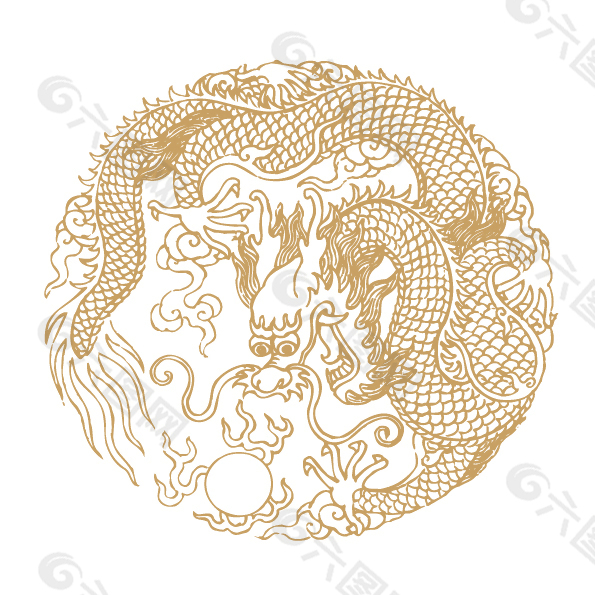 吉祥龙纹图案设计