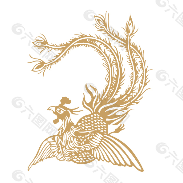 中国神兽凤凰纹样设计