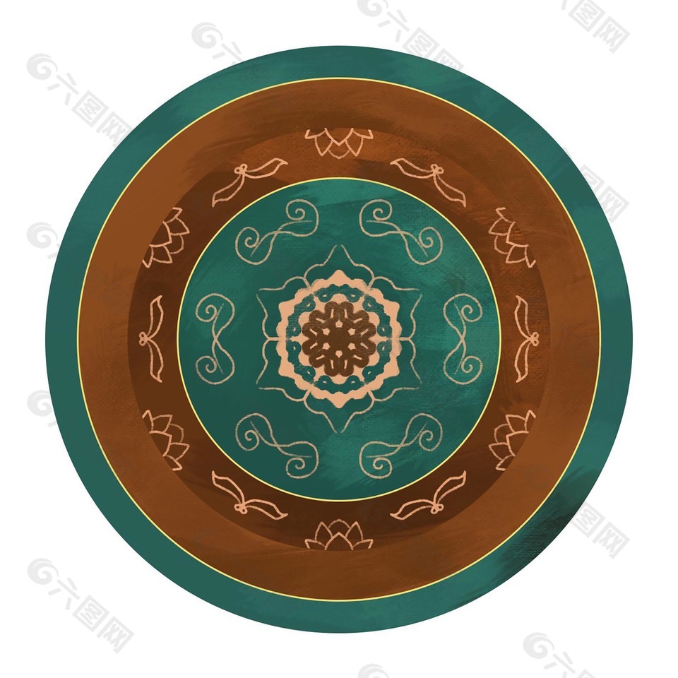 古典花纹敦煌壁画图片