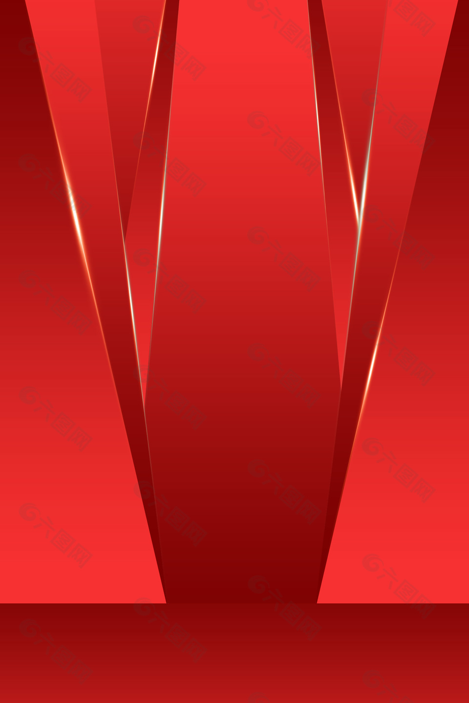 简约大气红金线条国庆节背景图片