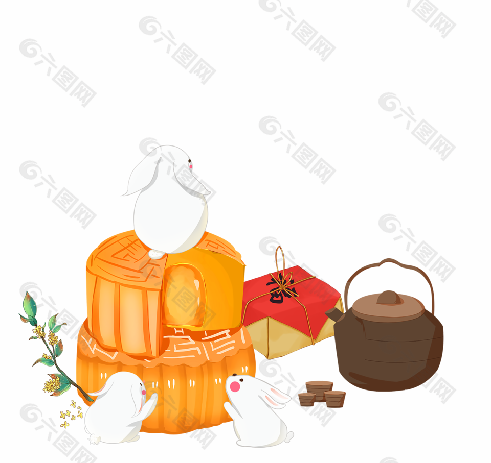 中国传统中秋节日免扣元素下载