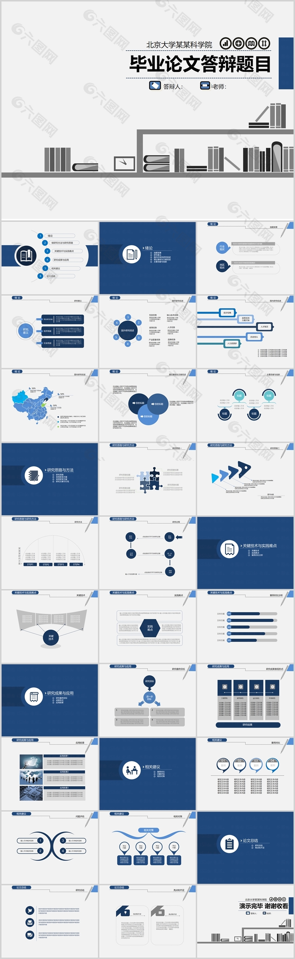 简约风毕业论文答辩开题报告PPT模板