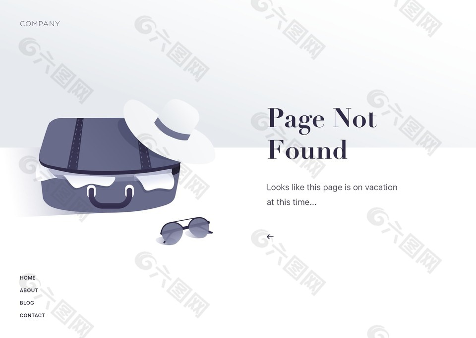 卡通创意效果404页面模板