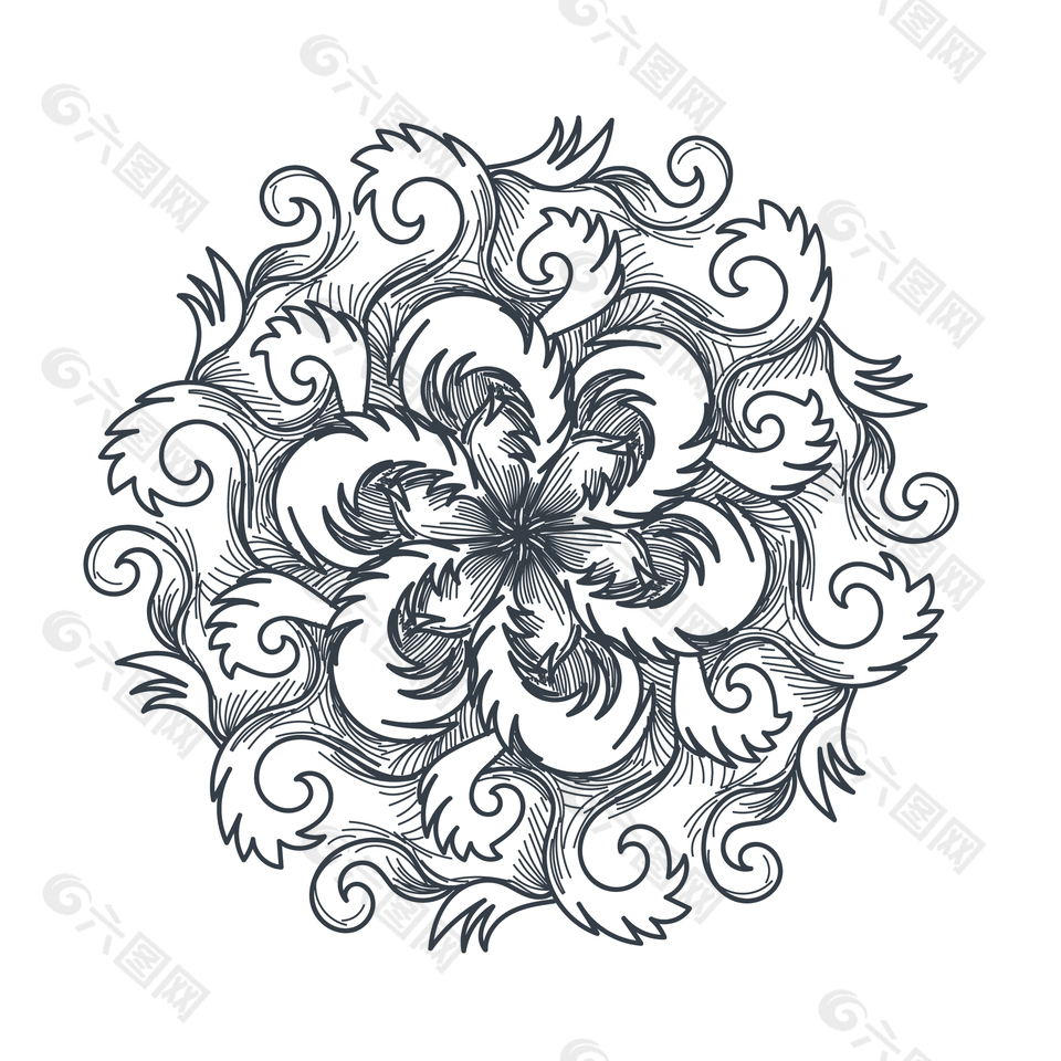 浪漫大气花朵纹样设计