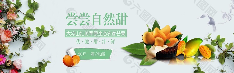 生态农家芒果海报banner