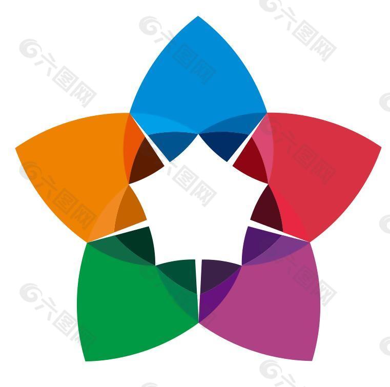 五彩花瓣图案下载