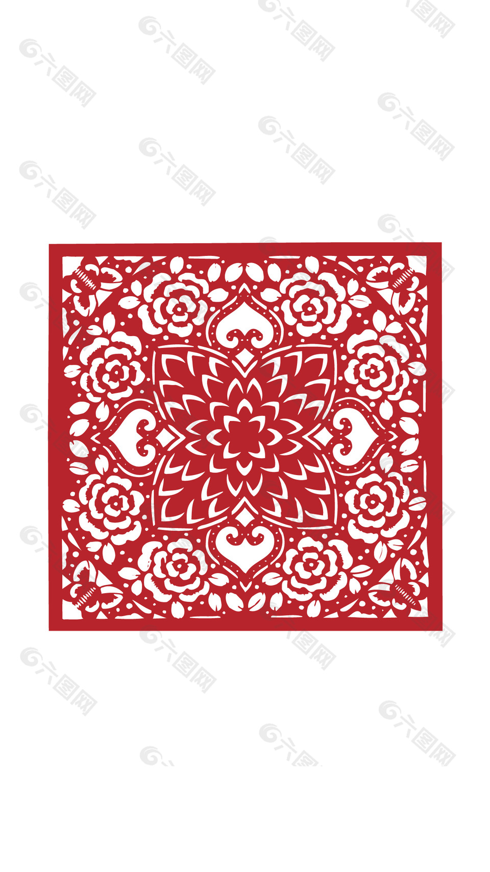 福禄传统剪纸图案