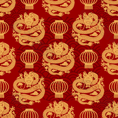 中国龙元素装饰图