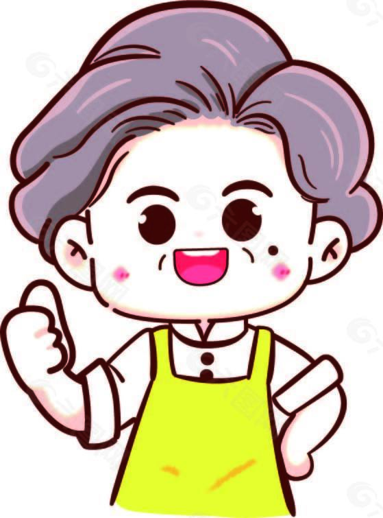 老太太矢量素材