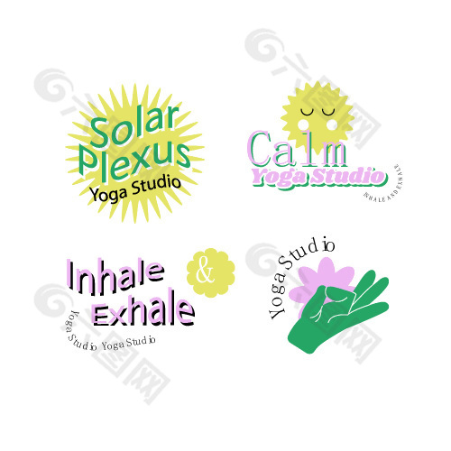 趣味潮流矢量贴纸素材