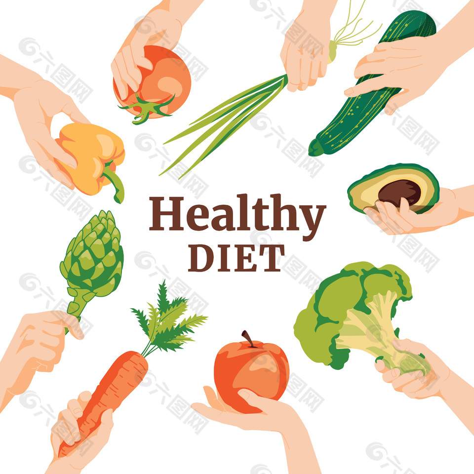 创意健康蔬菜海报