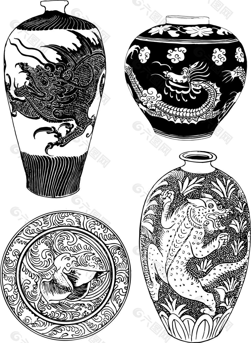 中华古典传统瓷器纹样