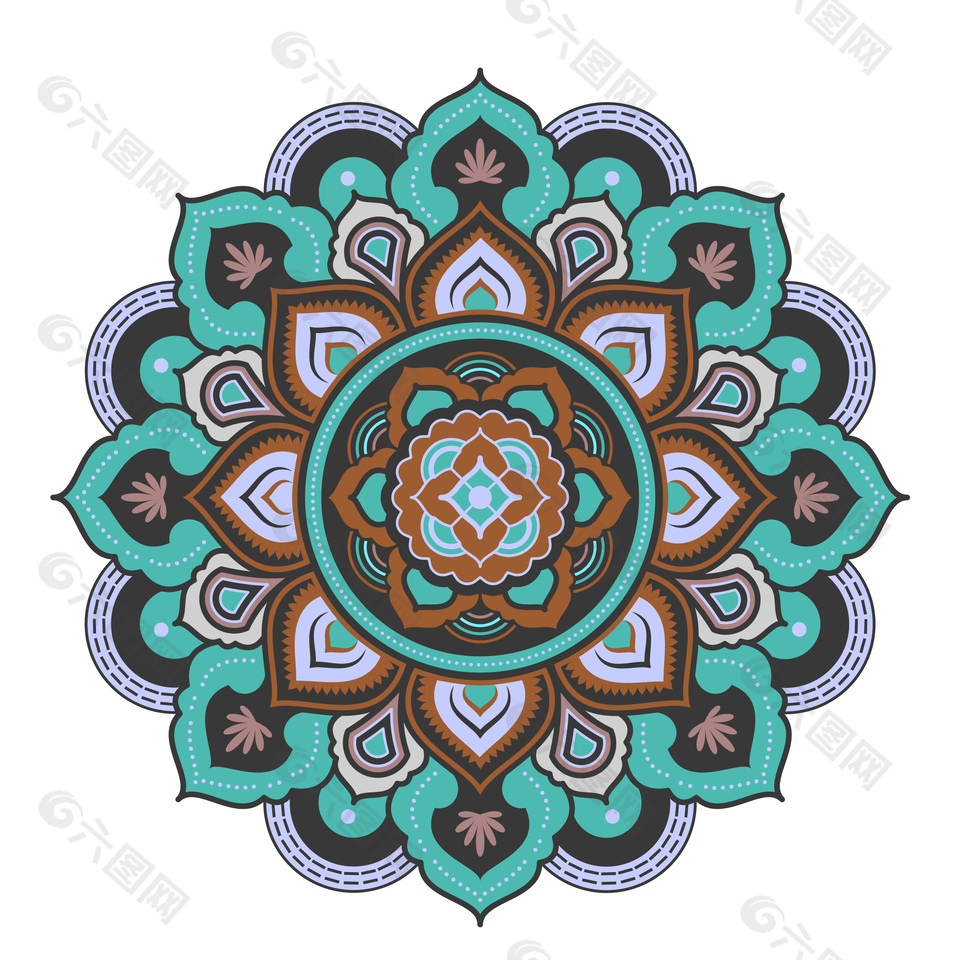 新中式敦煌花纹图案