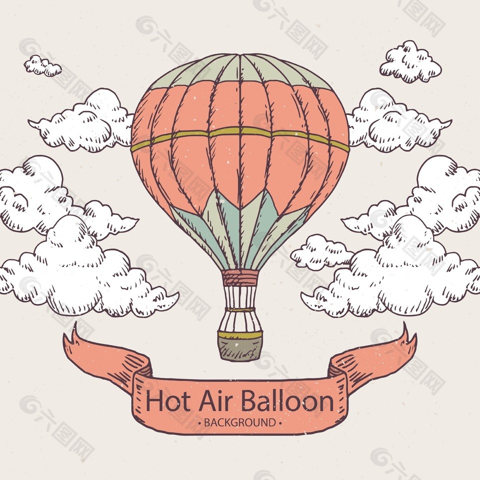 创意热气球氢气球素材