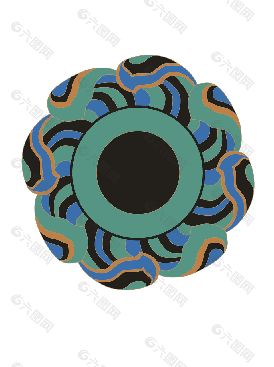 华丽敦煌服饰纹样