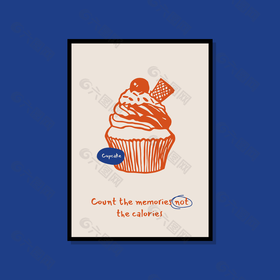 创意奶油蛋糕装饰画