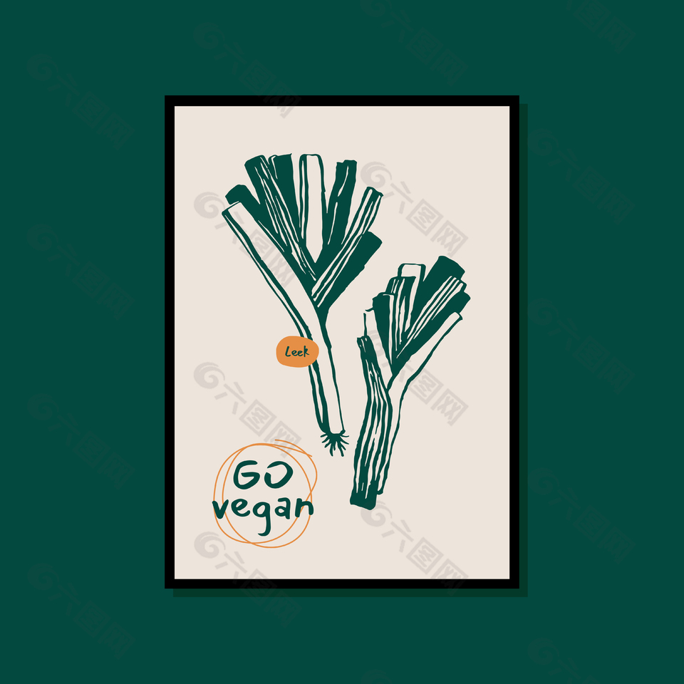简单餐厅蔬菜挂画