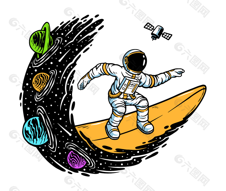 太空宇航员插画