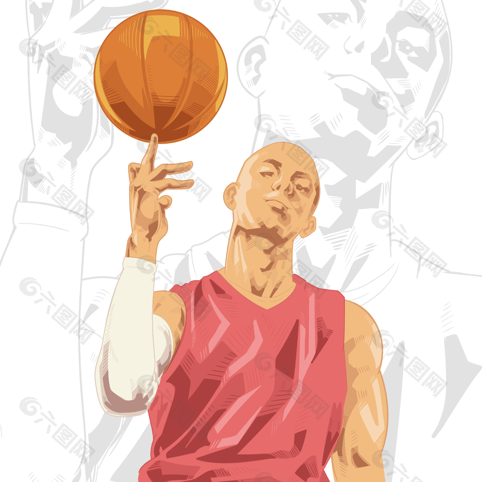 篮球少年插画设计