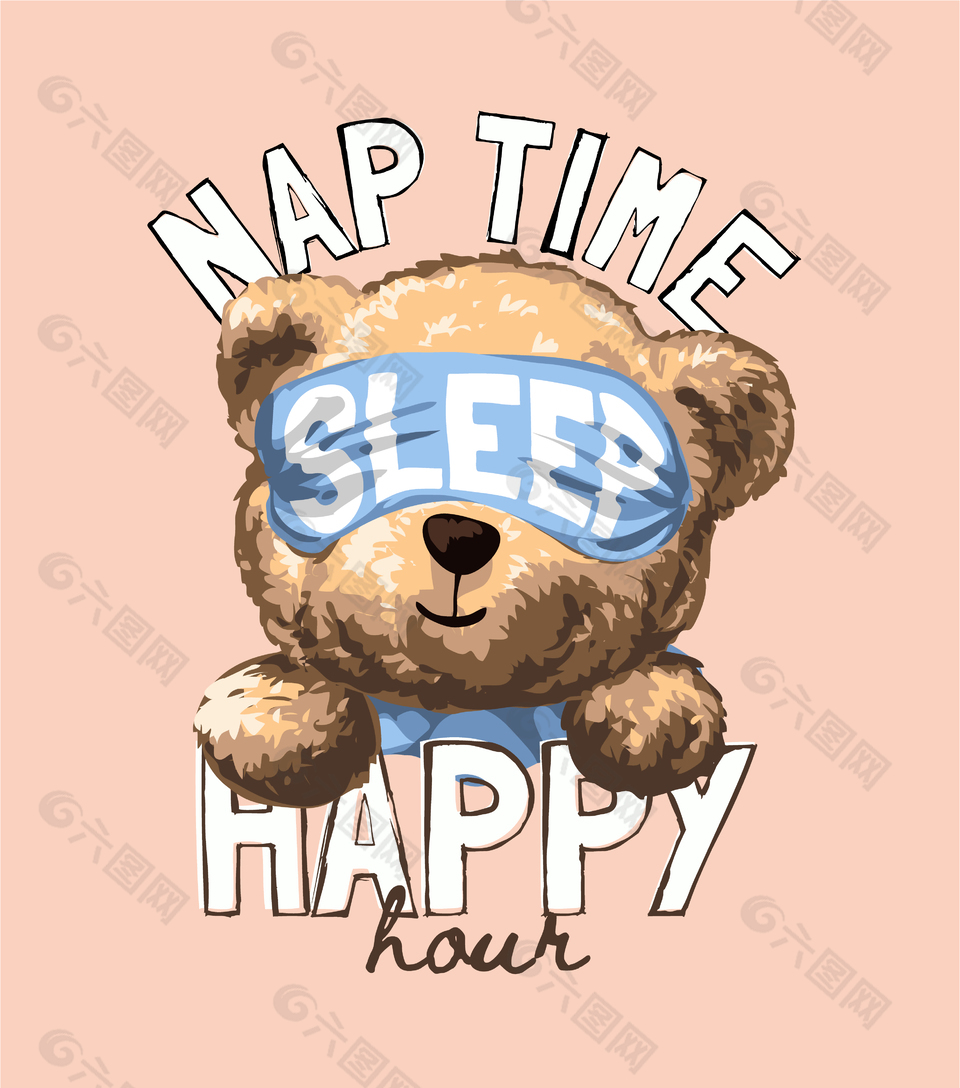 卡通泰迪熊插画