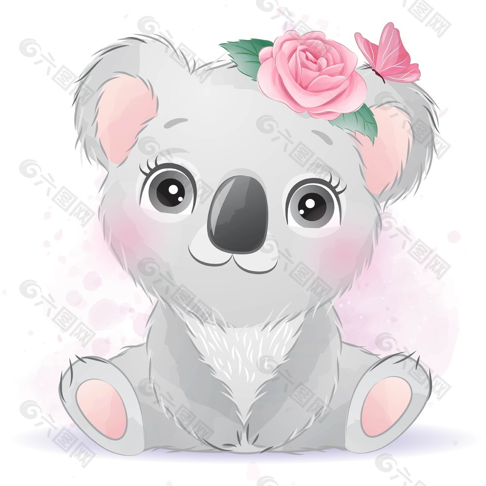 考拉卡通手绘插画