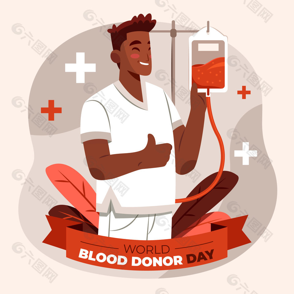 医疗手绘献血插画
