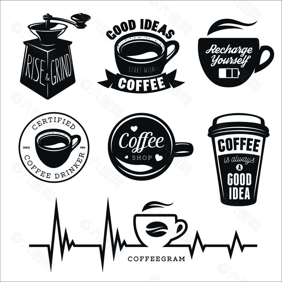 创意咖啡图标设计