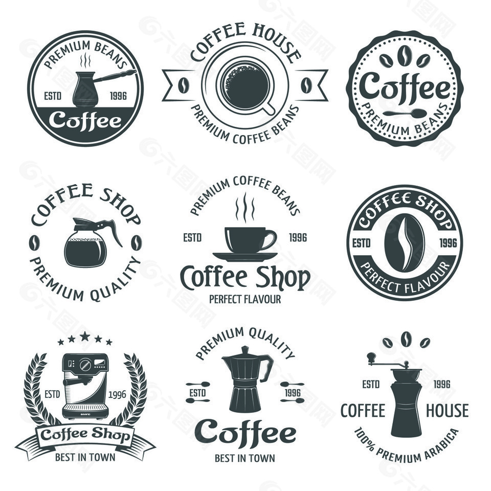 咖啡图标logo设计