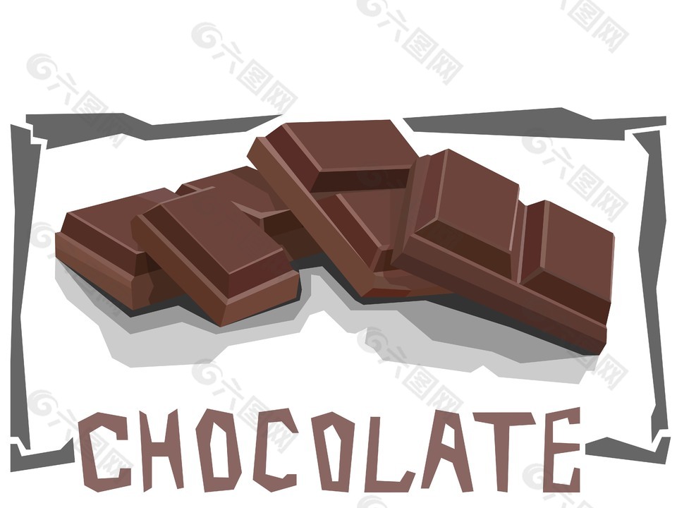 美味巧克力设计插画