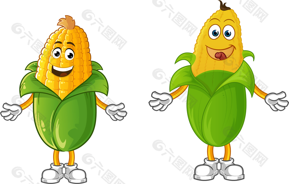 卡通玉米人素材