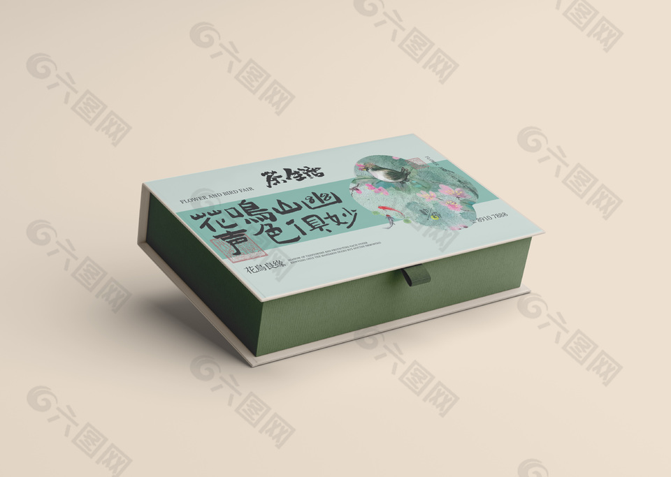 中式高端茶叶包装盒产品样机模版