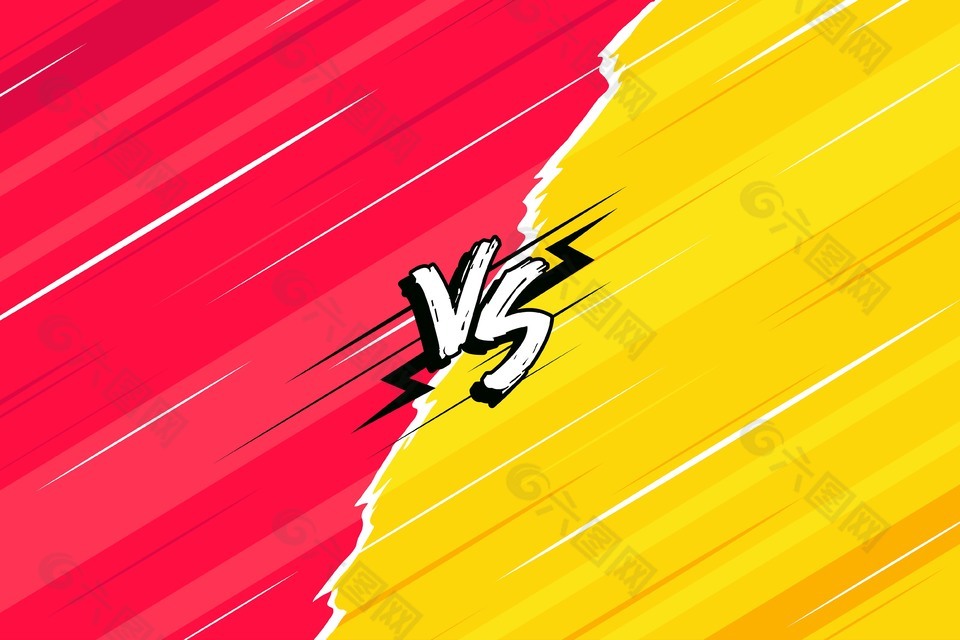 VS双方对决赛设计插画