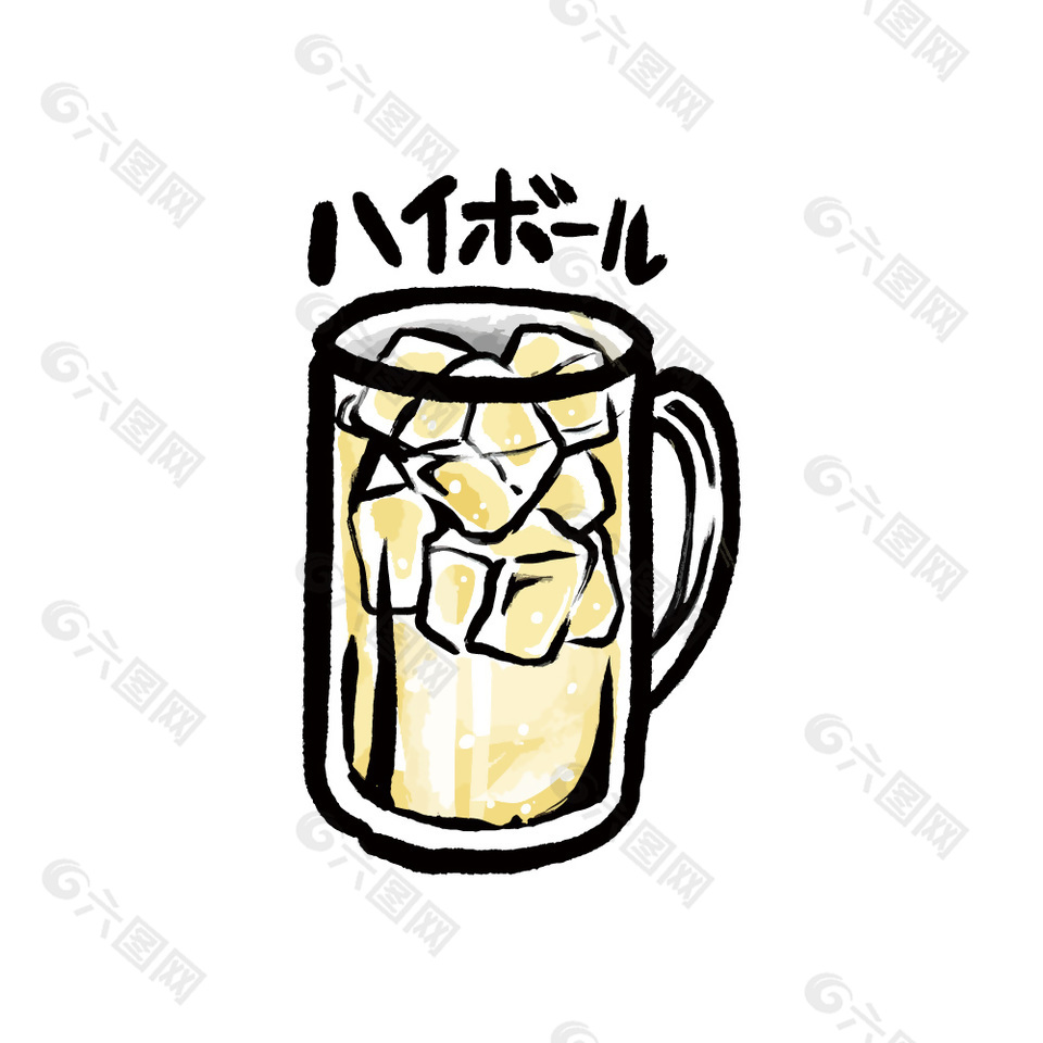 居酒屋啤酒插画