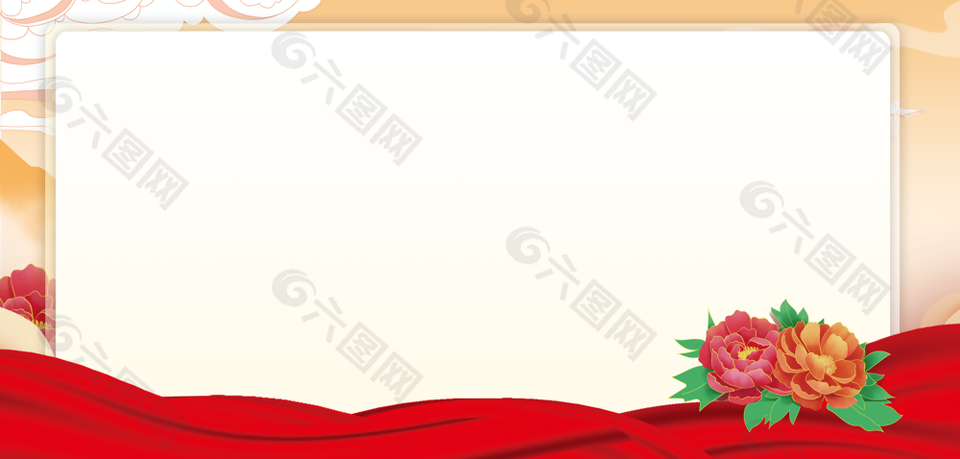 经典大气国风党建文化背景图通用素材