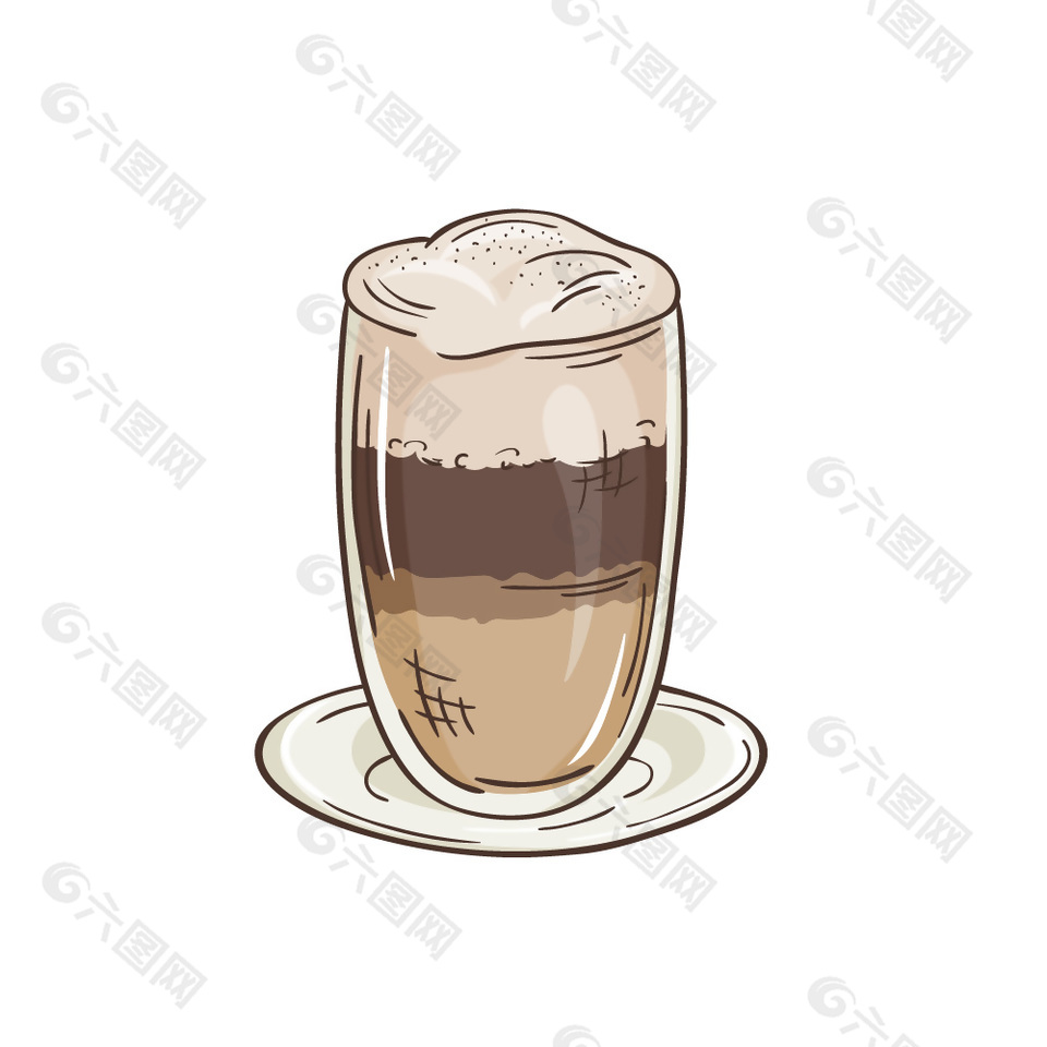 冷饮咖啡插画