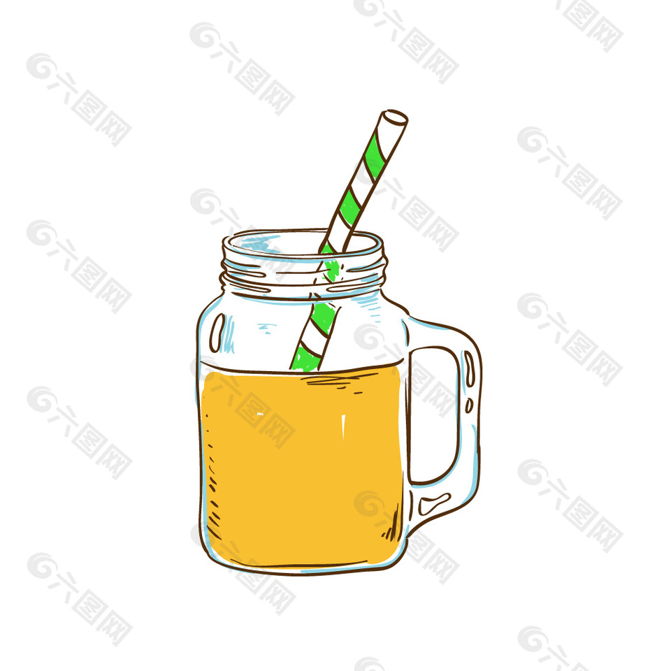 冷饮果汁插画