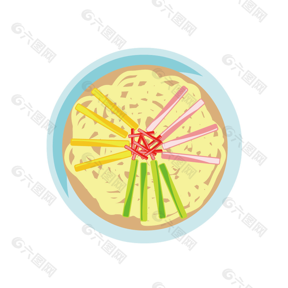 三丝骨汤拉面插画