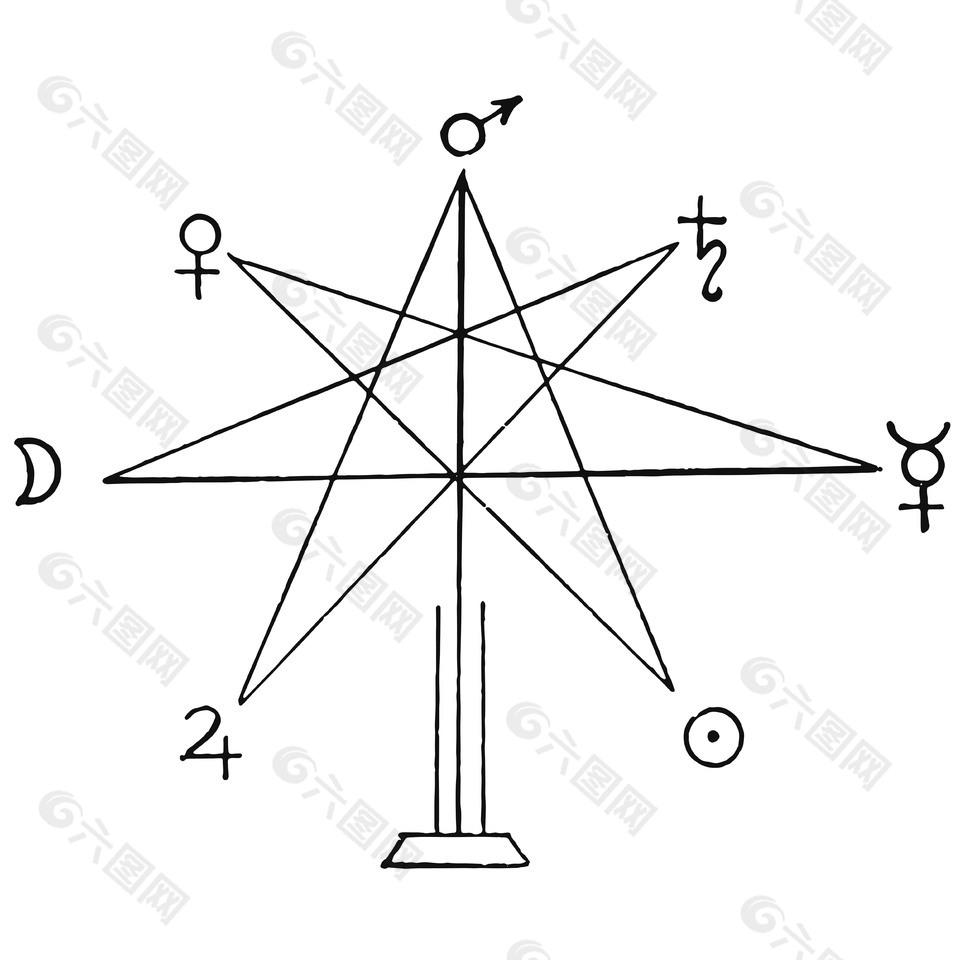 神圣的几何符号插画