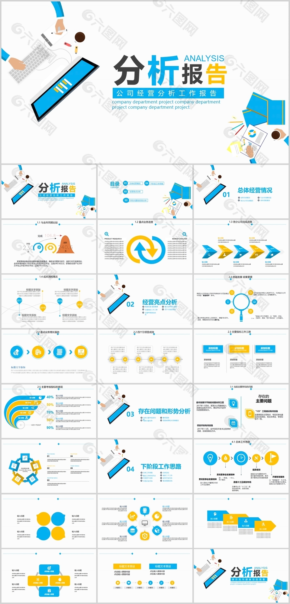 经典公司经营分析工作报告PPT模板