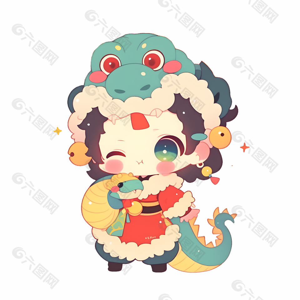 创意卡通可爱萌蛇年装饰头像